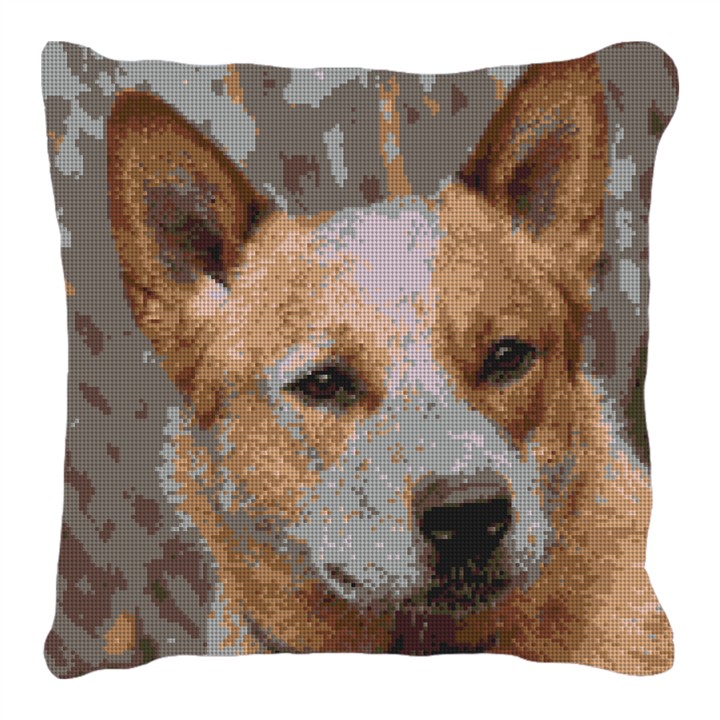 Custom Needlepoint Australian Cattle Dog Pillow