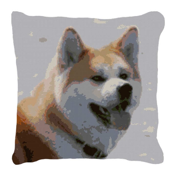 Akita Dog Needlepoint Pillow 