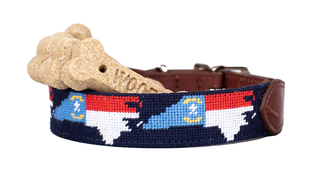 Preppy Needlepoint Dog Collars