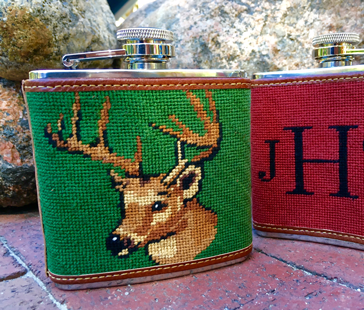 Custom Handmade Needlepoint Flask