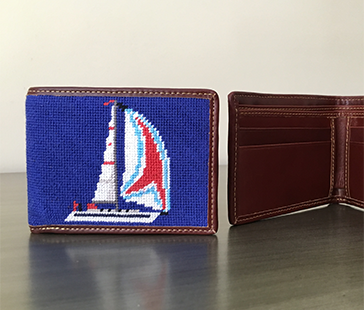 Custom Handmade Needlepoint Wallet