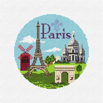 Travel Destination Needlepoint Ornaments