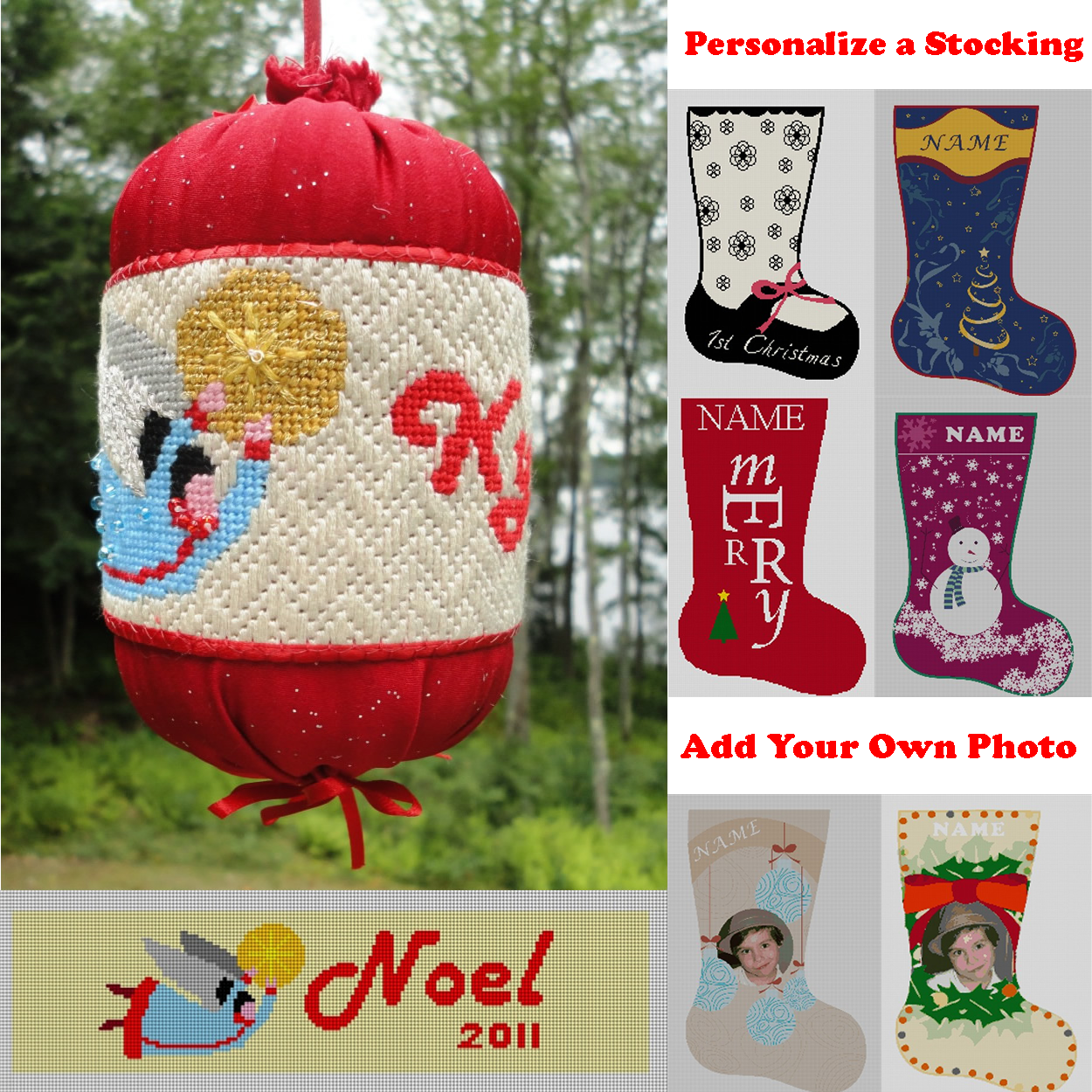 Personalized Needlepoint Christmas Stocking Shop - NeedlePoint Kits and  Canvas Designs