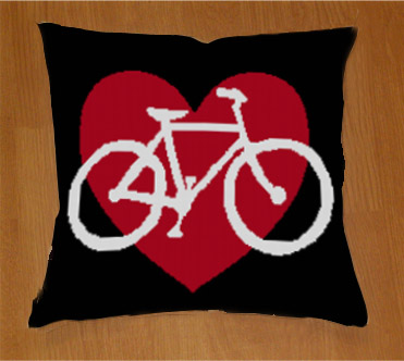 I Heart Bikes, new at Needlepaint