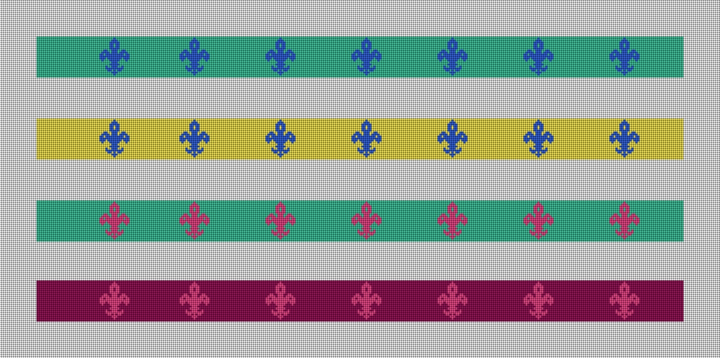 More Color Ideas for the Fluer De Lis Needlepoint Pattern