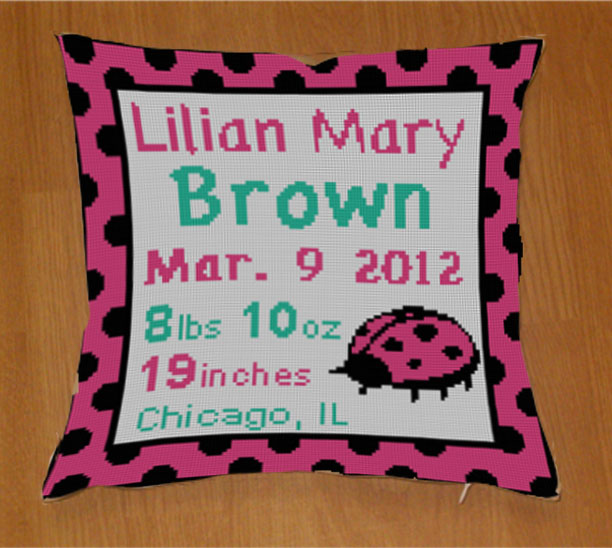 New pink lady bug canvas!