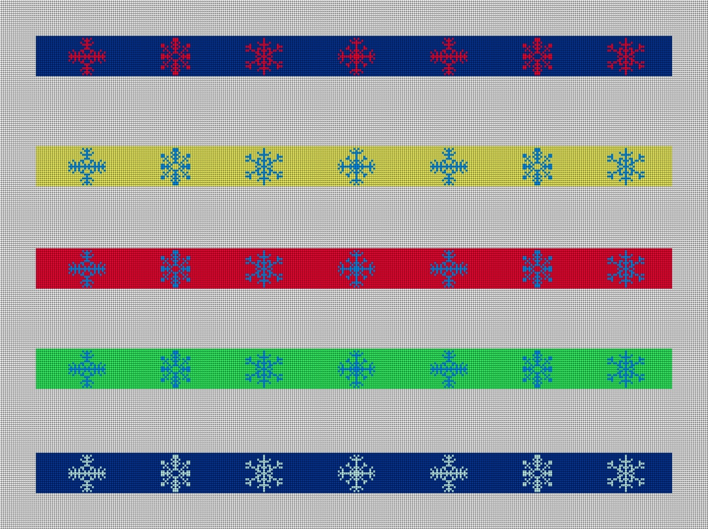 More Color Ideas for the Snowflake Needlepoint Belt