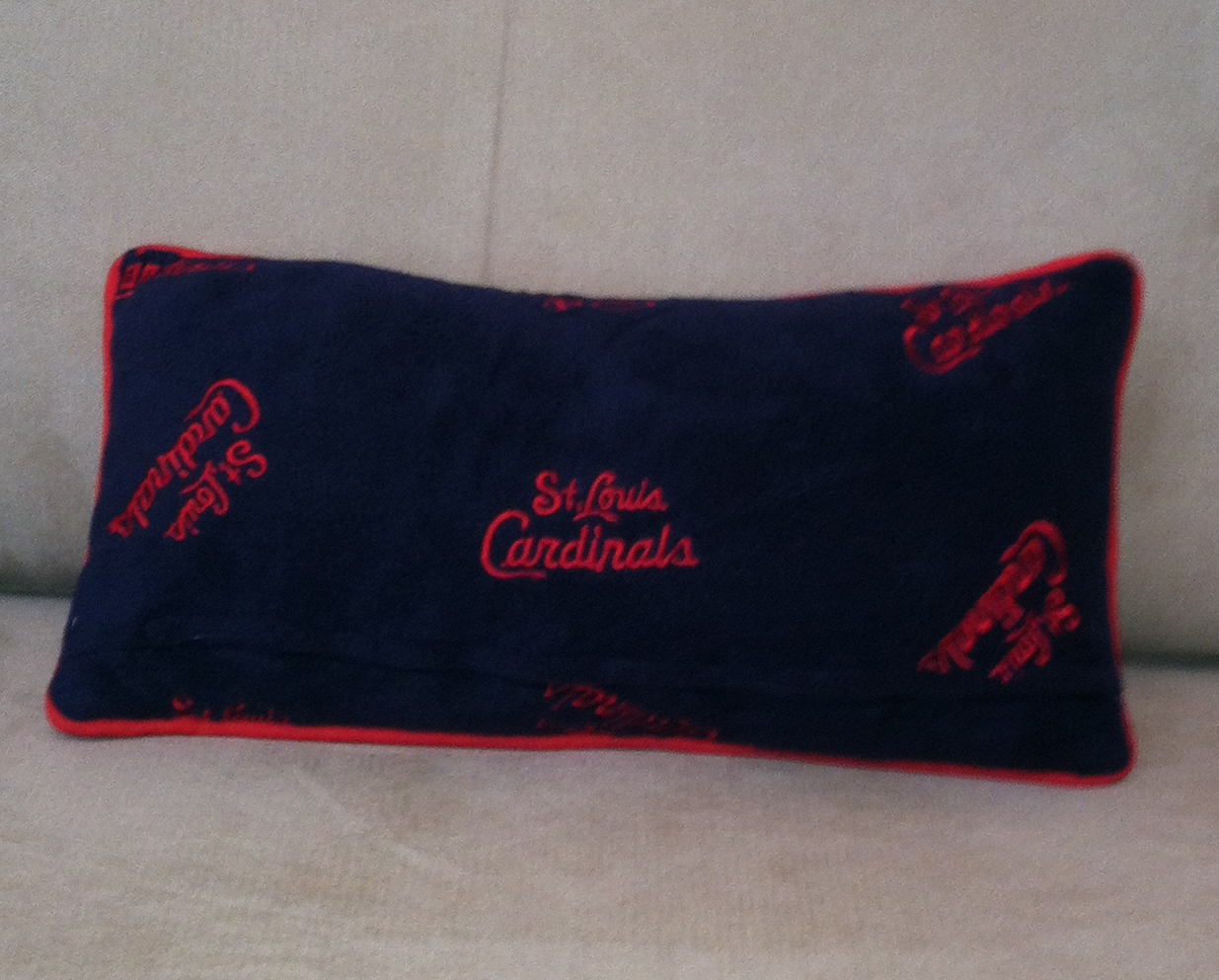 The Back of the Cardinals Rally Pillow