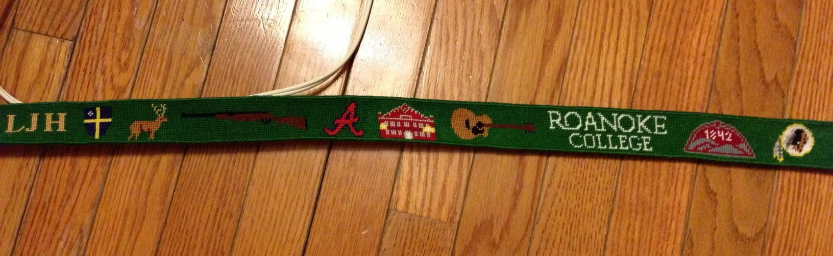 Custom Needlepoint Belt, Stitch by Rachael in Virginia