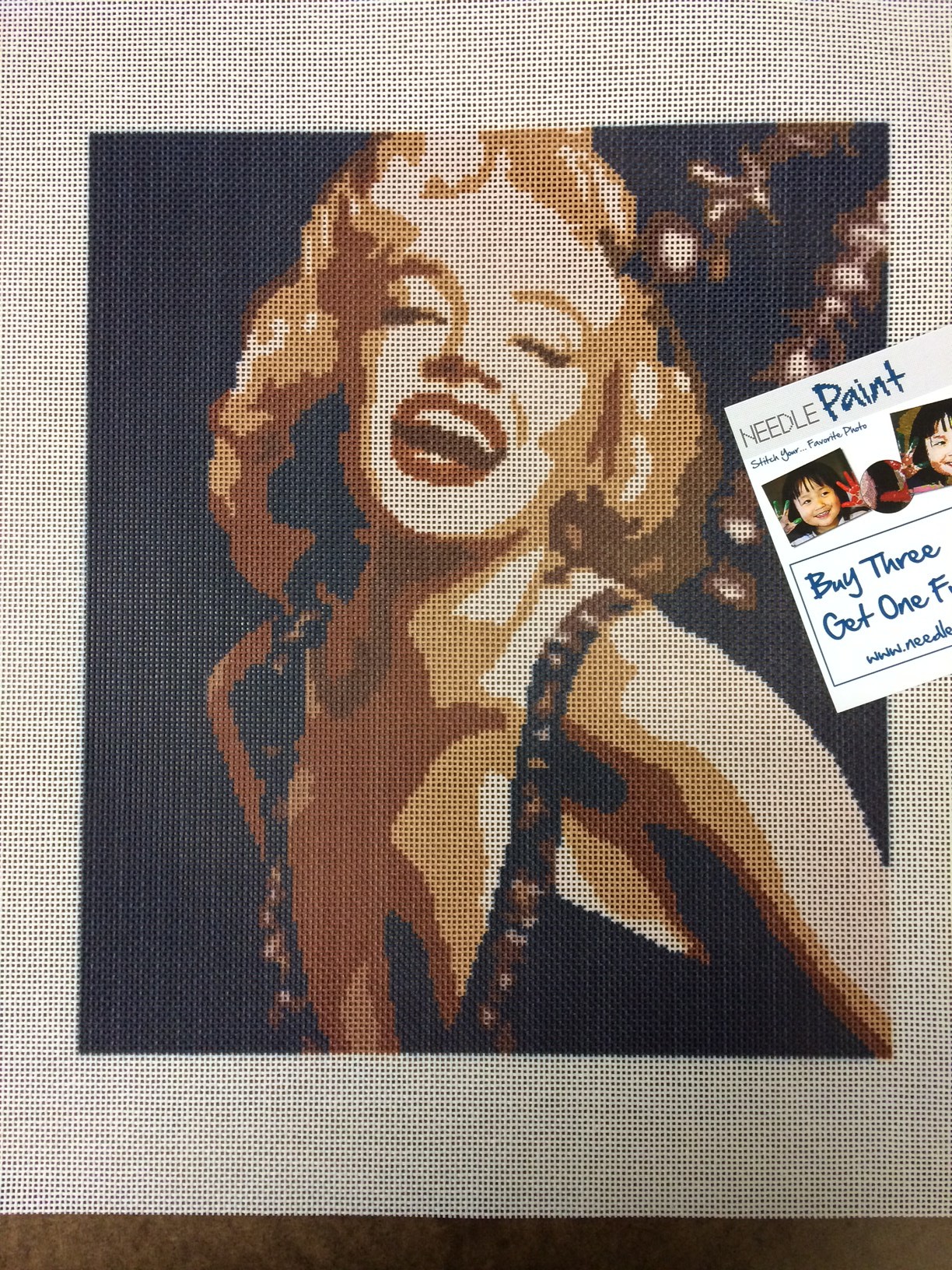 Marilyn Monroe Needlepoint Canvas