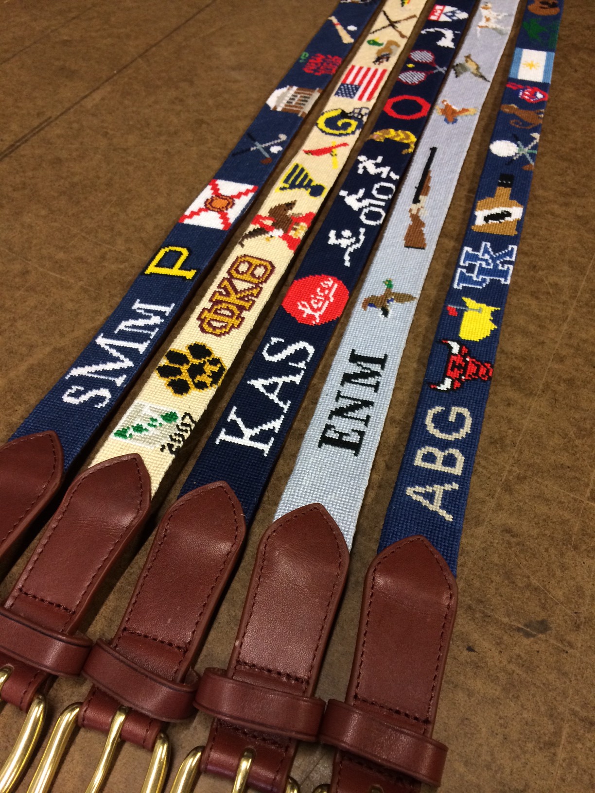 Custom Needlepoint Belts