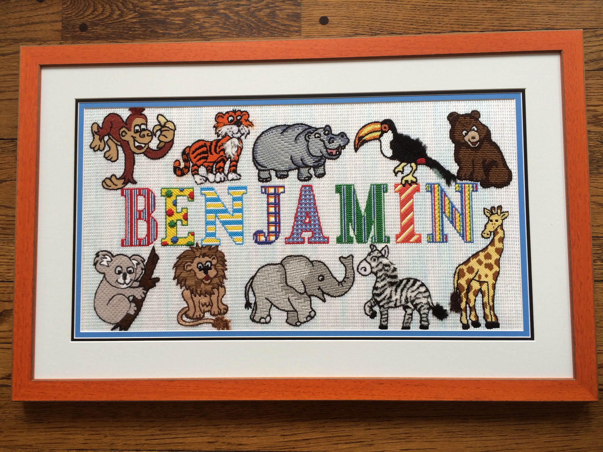 Personalized Kids Needlepoint Art