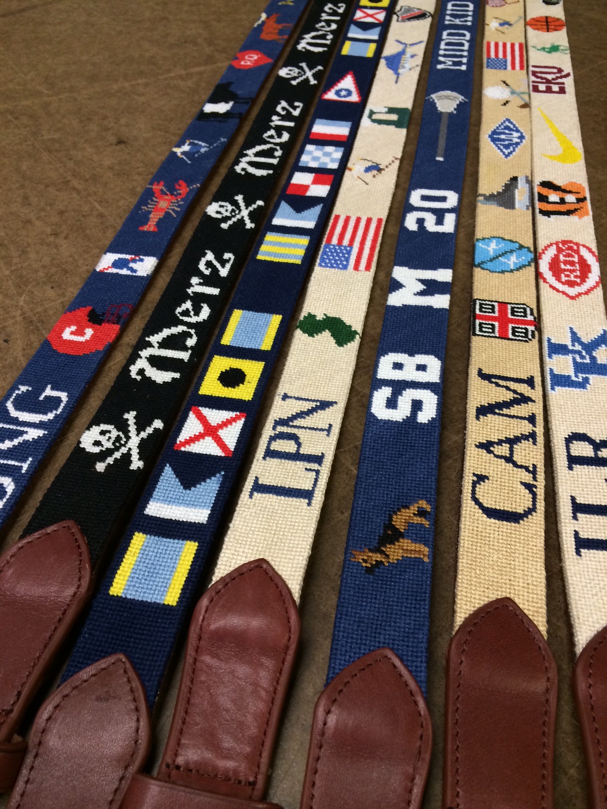 Custom Needlepoint Belts