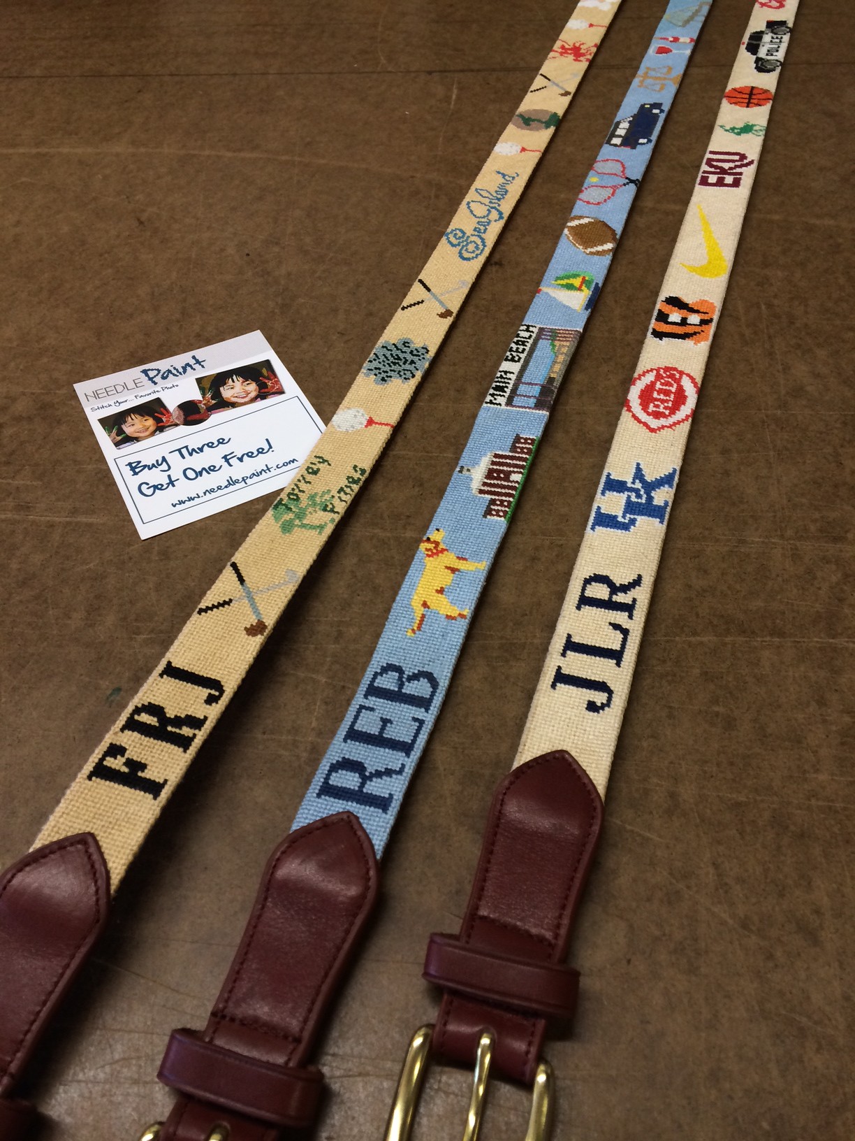 Custom Needlepoint Belts