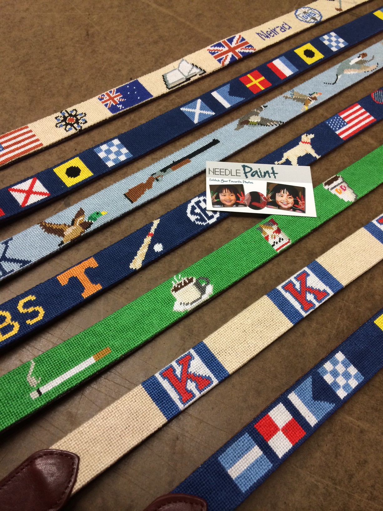 Custom Handmade Needlepoint Belts