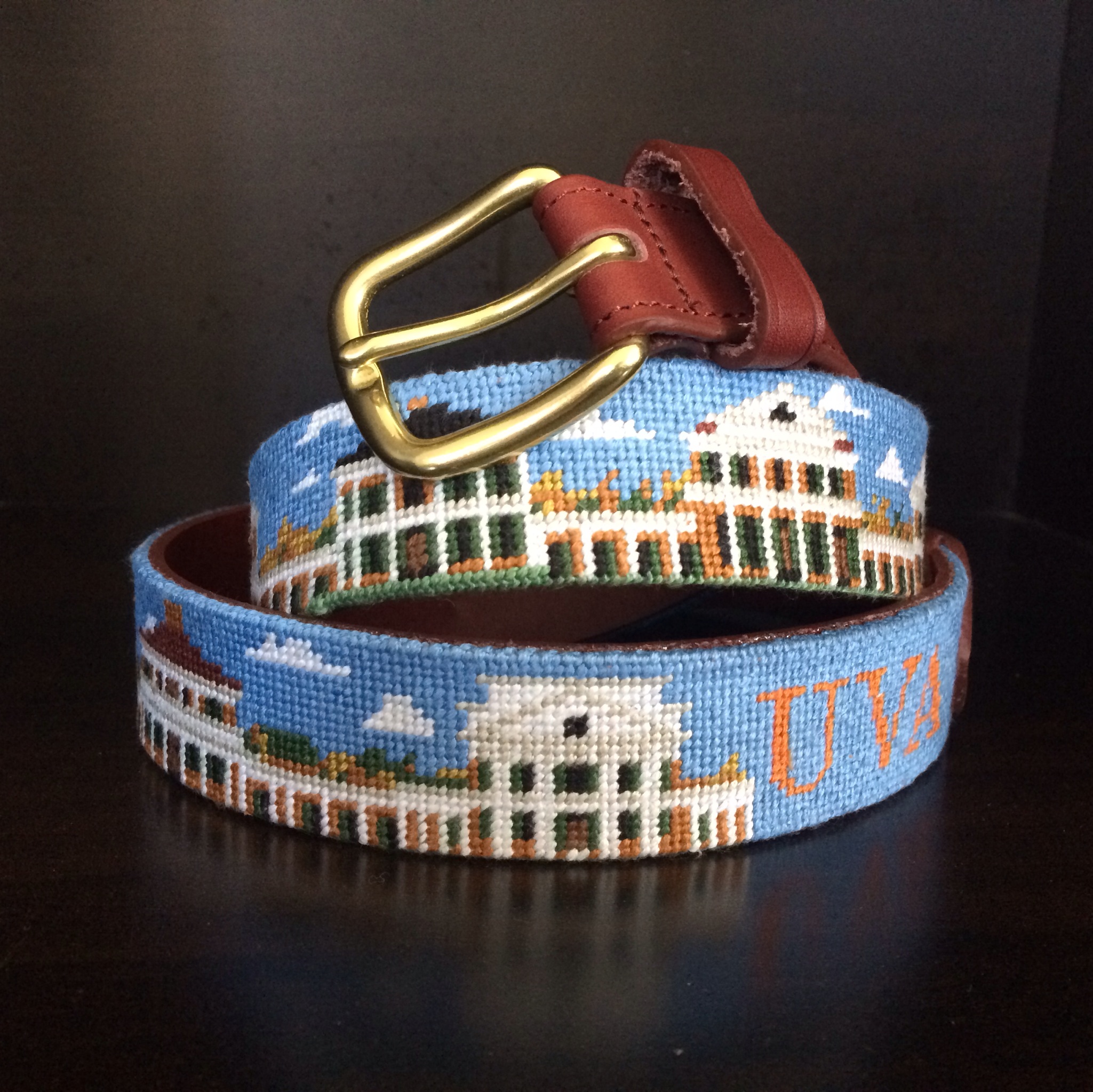 University of Virginia Campus Needlepoint Belt - NeedlePoint Kits and ...