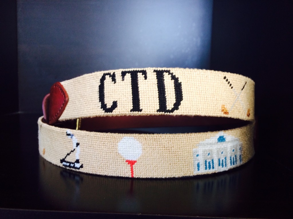 needlepoint golf belts