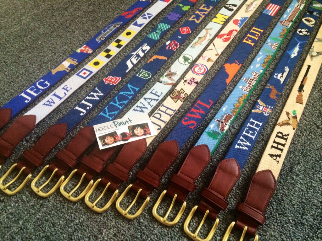 New Custom Needlepoint Belt Design Details NeedlePoint Kits and