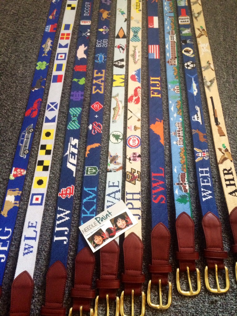 New Custom Needlepoint Belt Design Details NeedlePoint Kits and