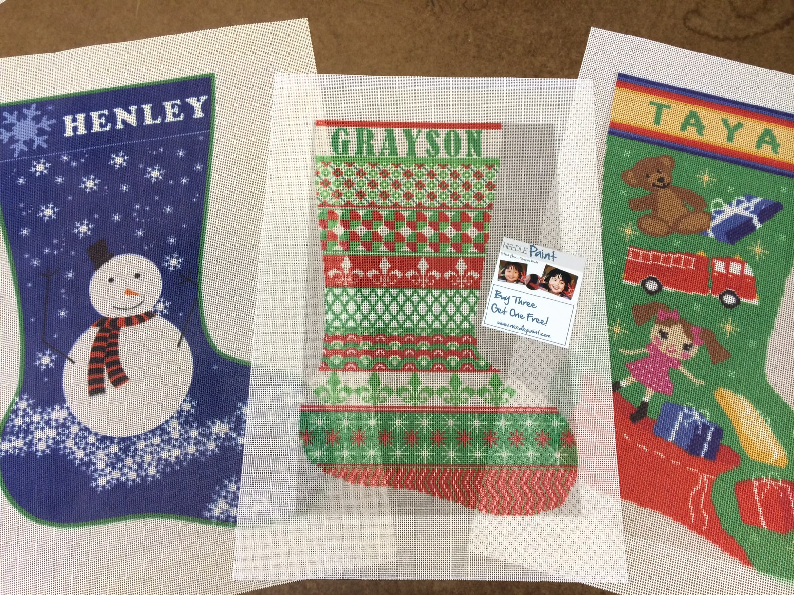 Personalized Needlepoint Christmas Stocking DIY Kit