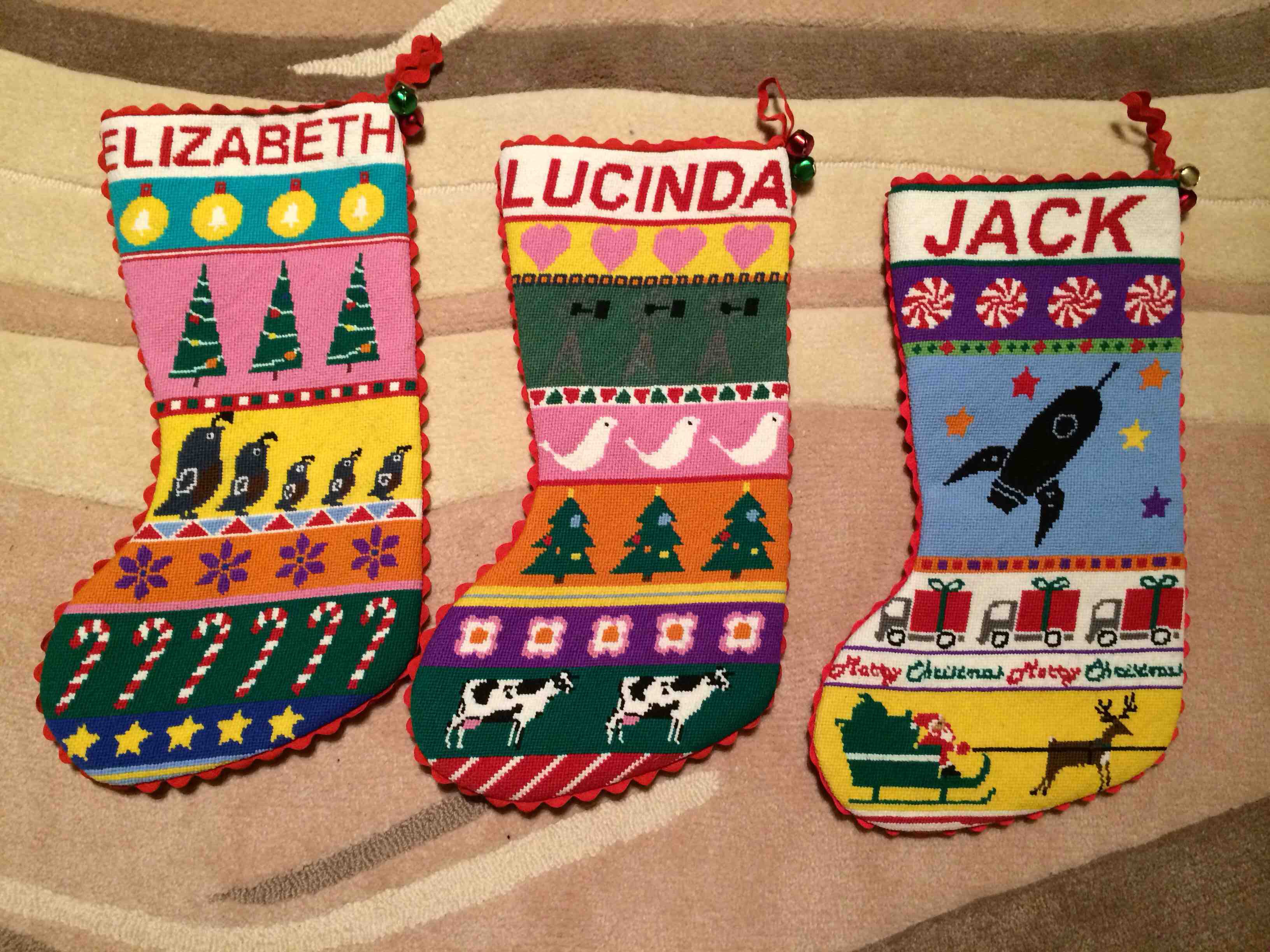 Cool Needlepoint Christmas Stockings