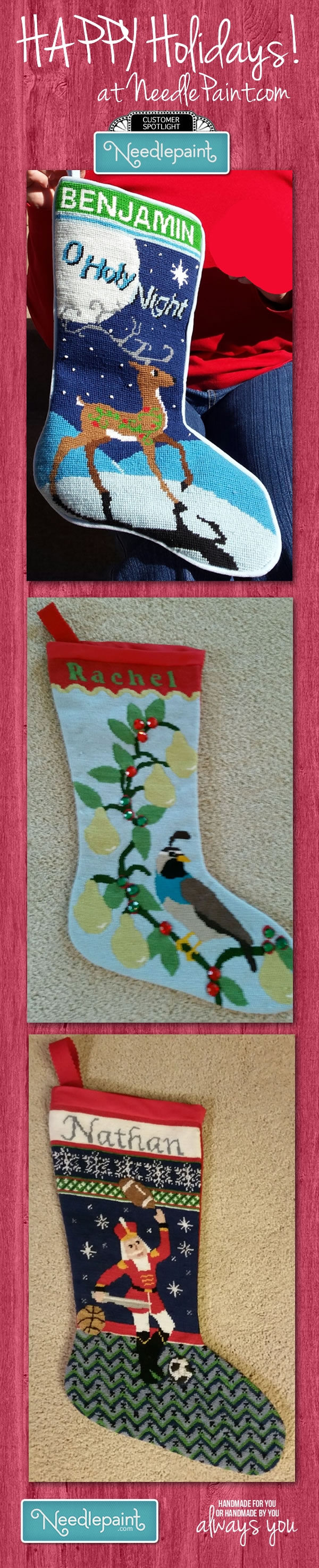 CARLY OUR NEEDLEPOINT STOCKINGS