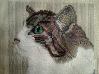 Custom Cat Needlepoint by Erica in Canada