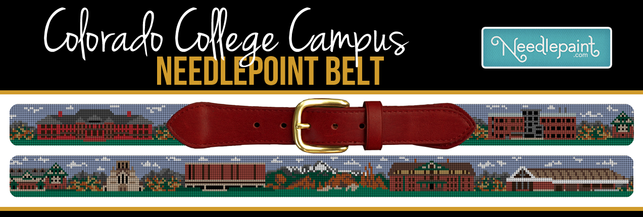 Colorado College Needlepoint Belt