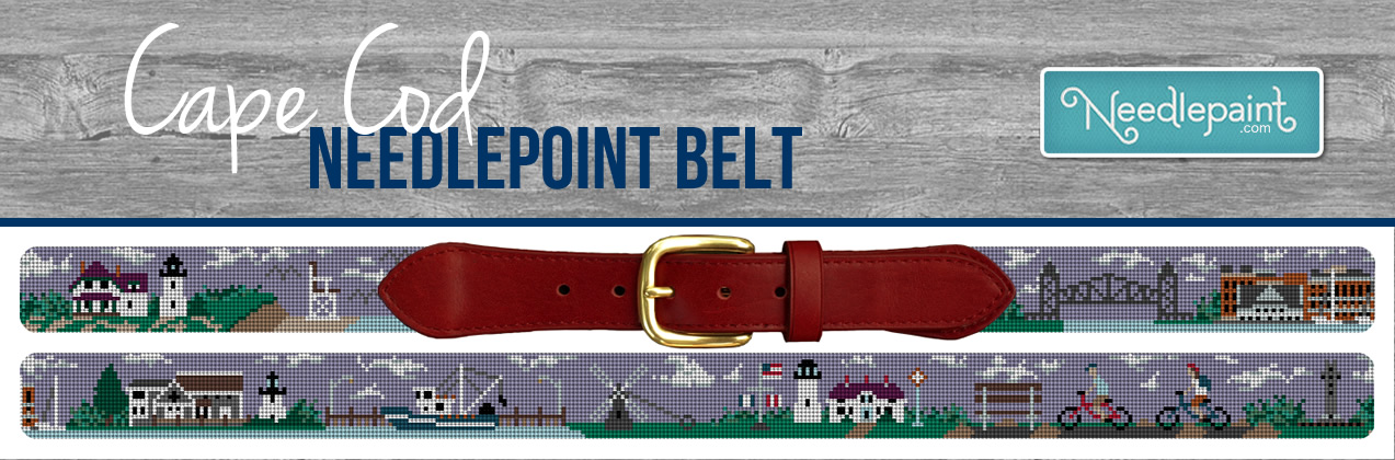 Cape Cod Needlepoint Belt
