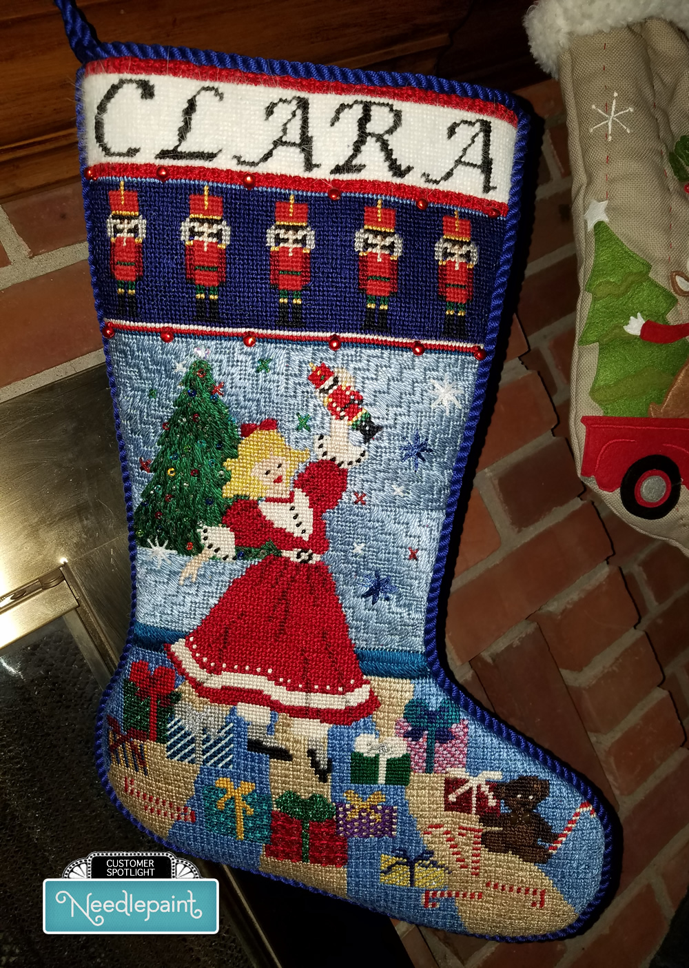 Customer Projects Stitched! Needlepoint Stockings, Dogs, and Belts -  NeedlePoint Kits and Canvas Designs