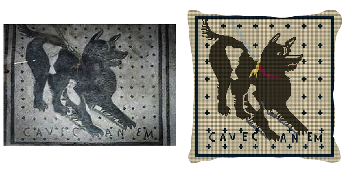 Cave Canem Needlepoint Canvas