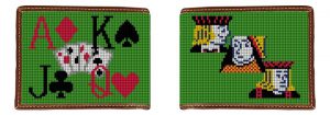 Poker Needlepoint wallet