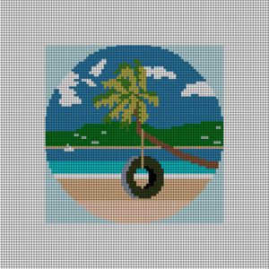 custom needlepoint ornament vacation