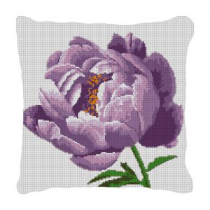 Peony Needlepoint pillow canvas