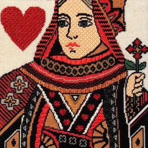 Queen of Hearts Needlepoint canvas