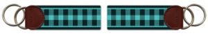 Jade Gingham NeedlePaint Key Fob