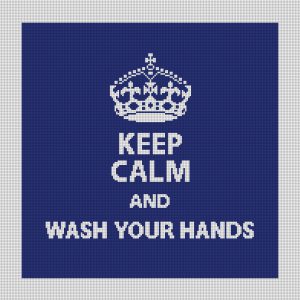 Wash Your Hands Keep Calm Needlepoint