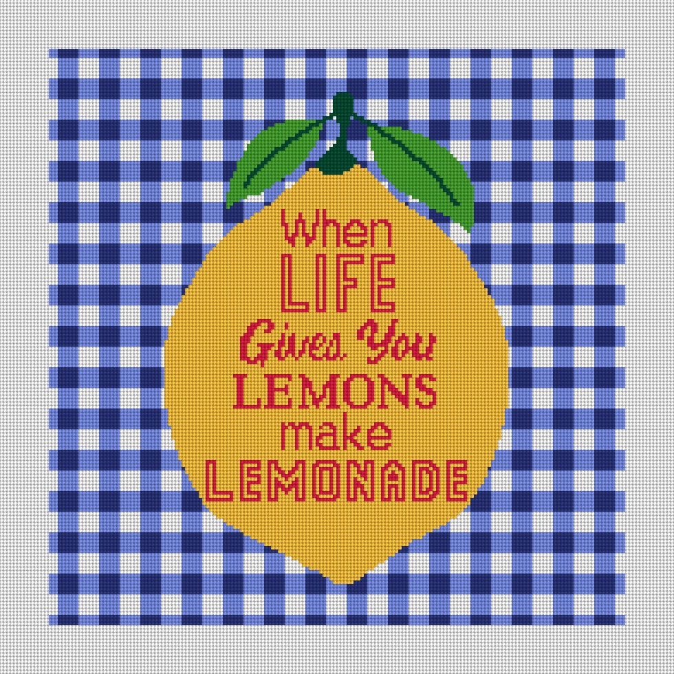 Lemons make Lemonade Needlepoint Canvas