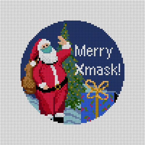 Festive AF needlepoint ornament – Handiwork