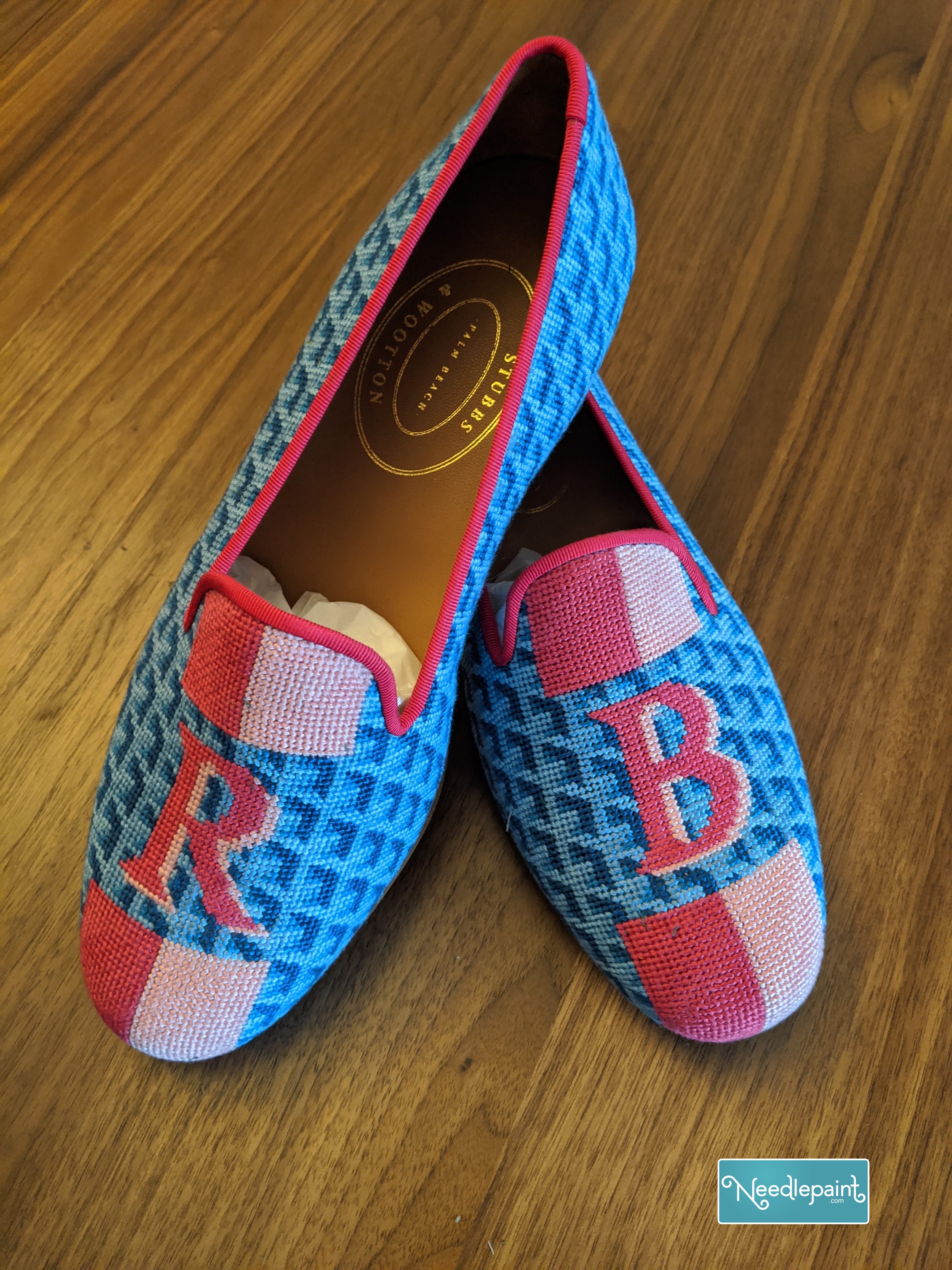 Custom Needlepoint Slippers and Loafers