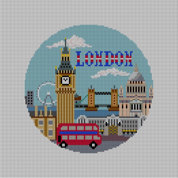 London Needlepoint Christmas Ornament Canvas