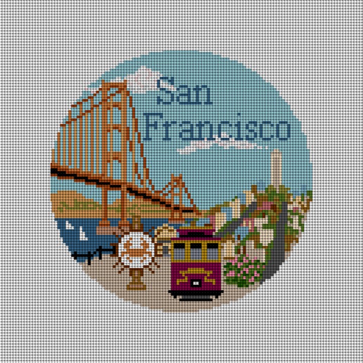 San Francisco Needlepoint Ornament Canvas