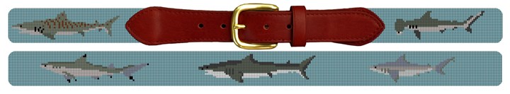 Shark Needlepoint Belt Canvas