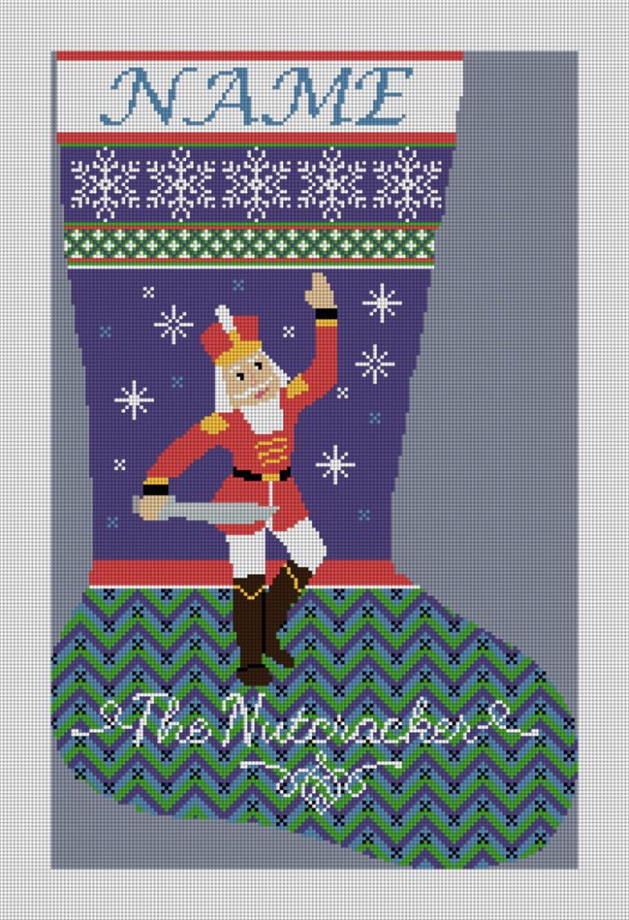 Needlepoint Canvas: Believe Santa with Background