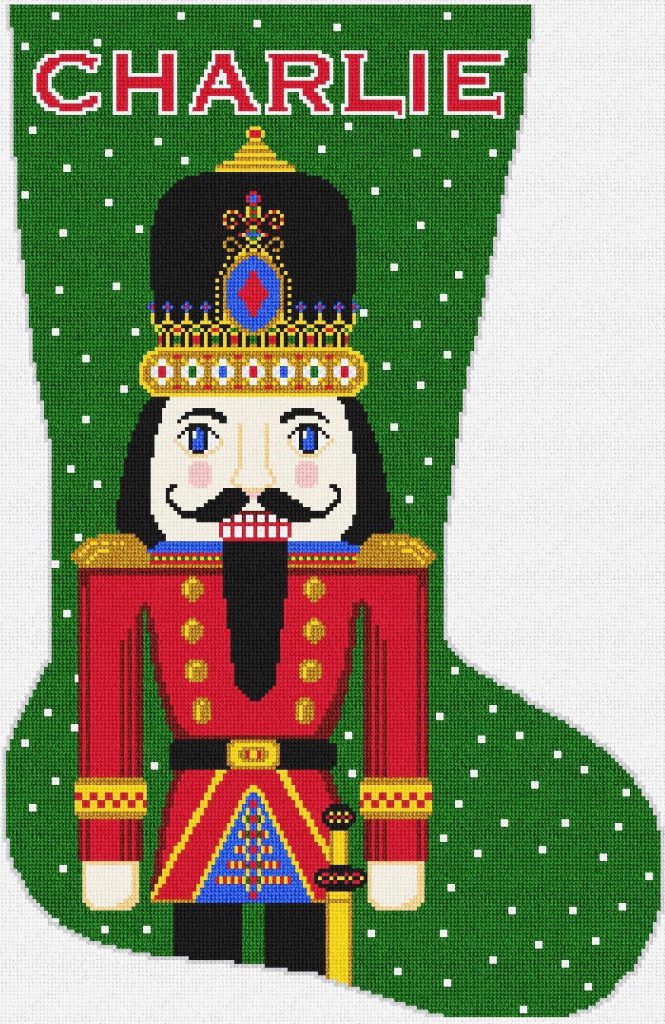 Needlepoint Christmas Stockings Personalized Santa Nutcracker Reindeer–  Stocking Factory