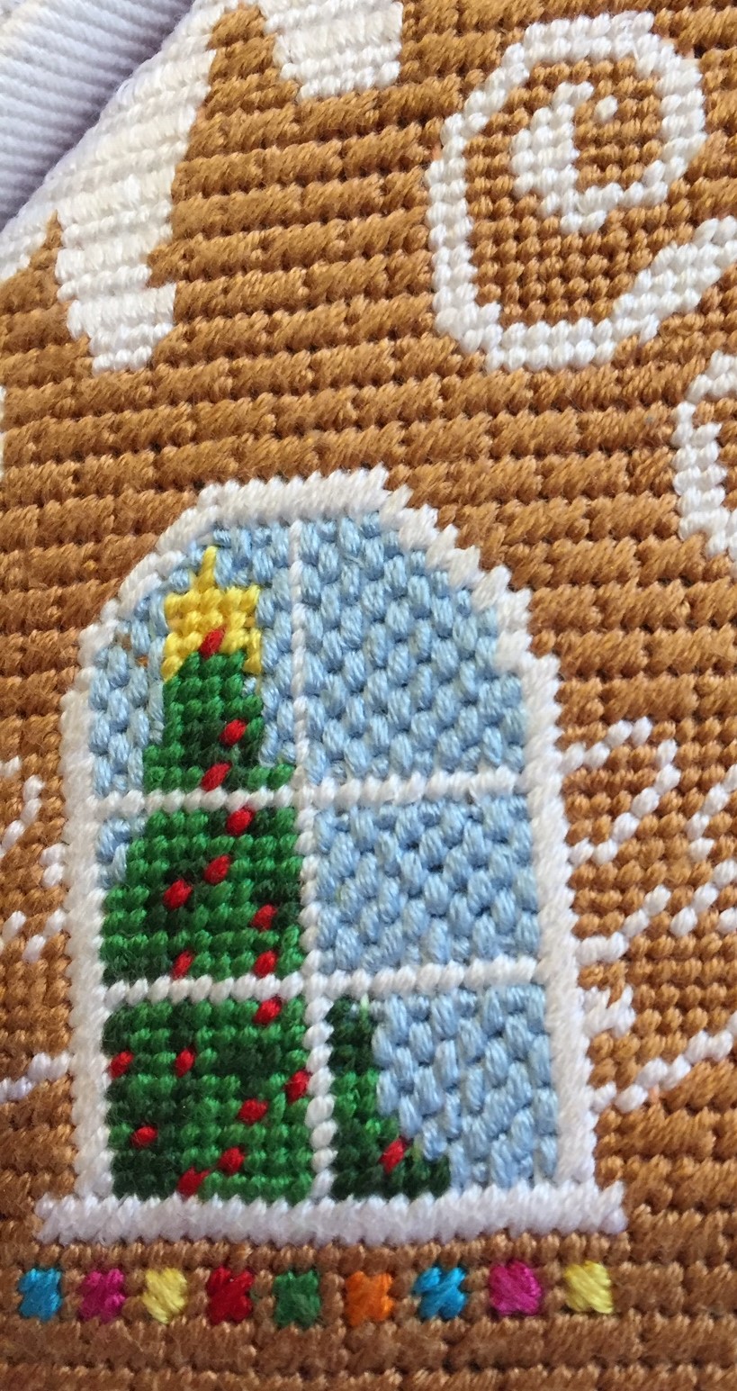 Needlepoint Canvas: Believe Santa with Background