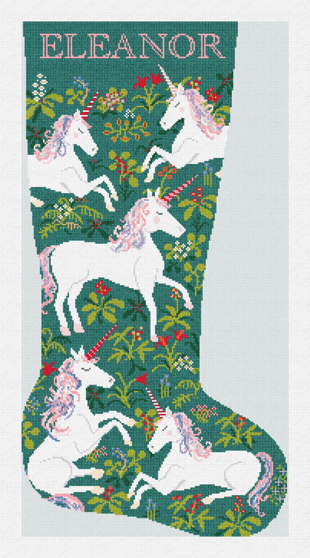 Swirling Snow Needlepoint Christmas Stocking DIY Kit