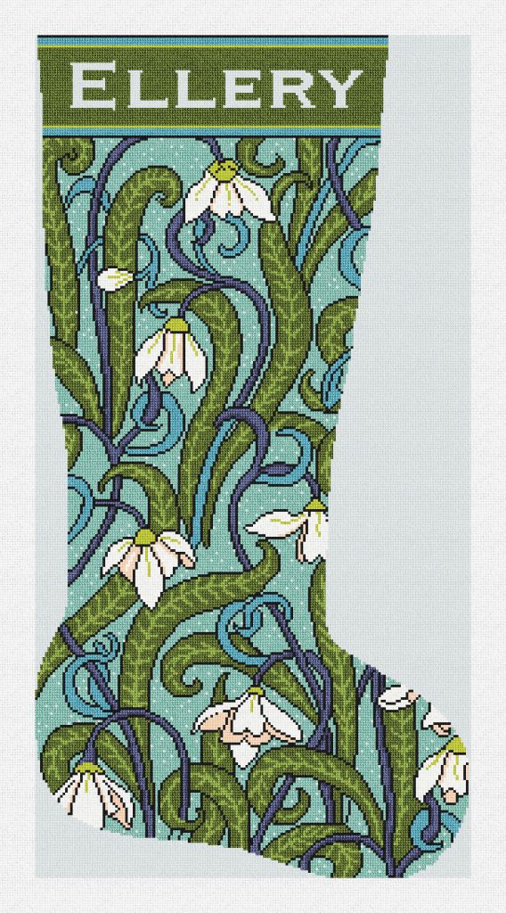 Flower Fairy Snowbells Vintage Art Monogram Named Tile