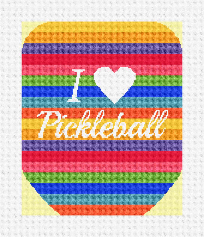 Needlepoint Pickleball Ornament Round Kit 18 Count 4 Round, Pickleball  Needlepoint Ornament Stitch Kit 