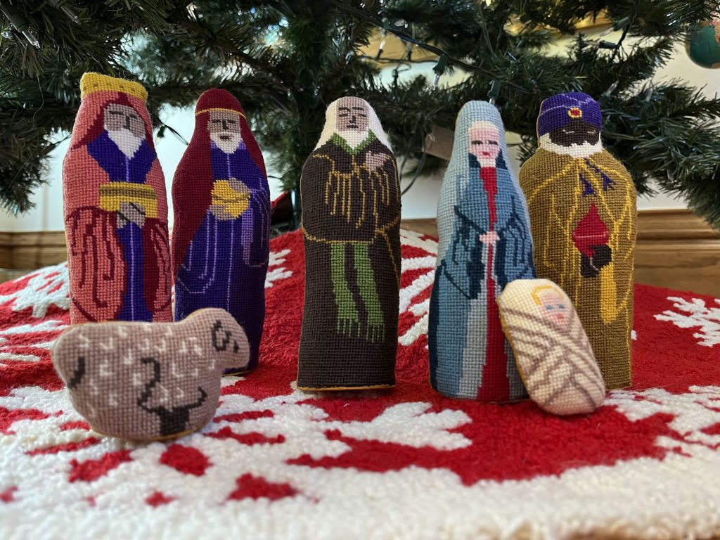 Needlepoint Nativity Set 3D